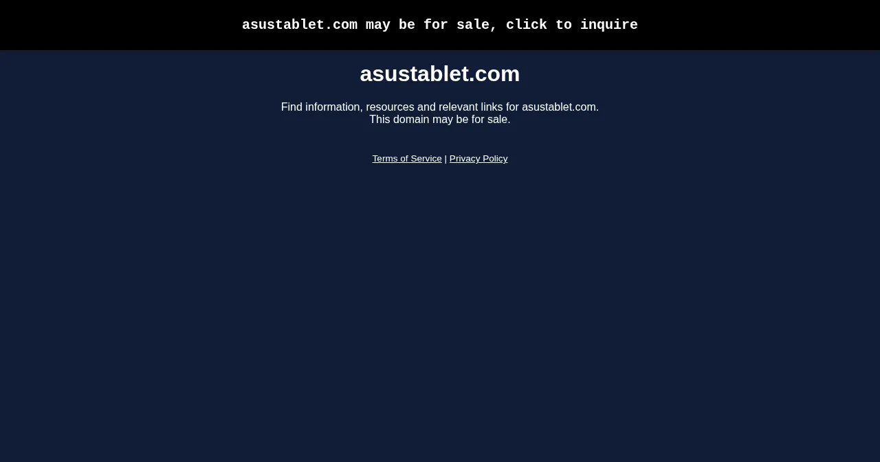 Desktop view of asustablet.com
