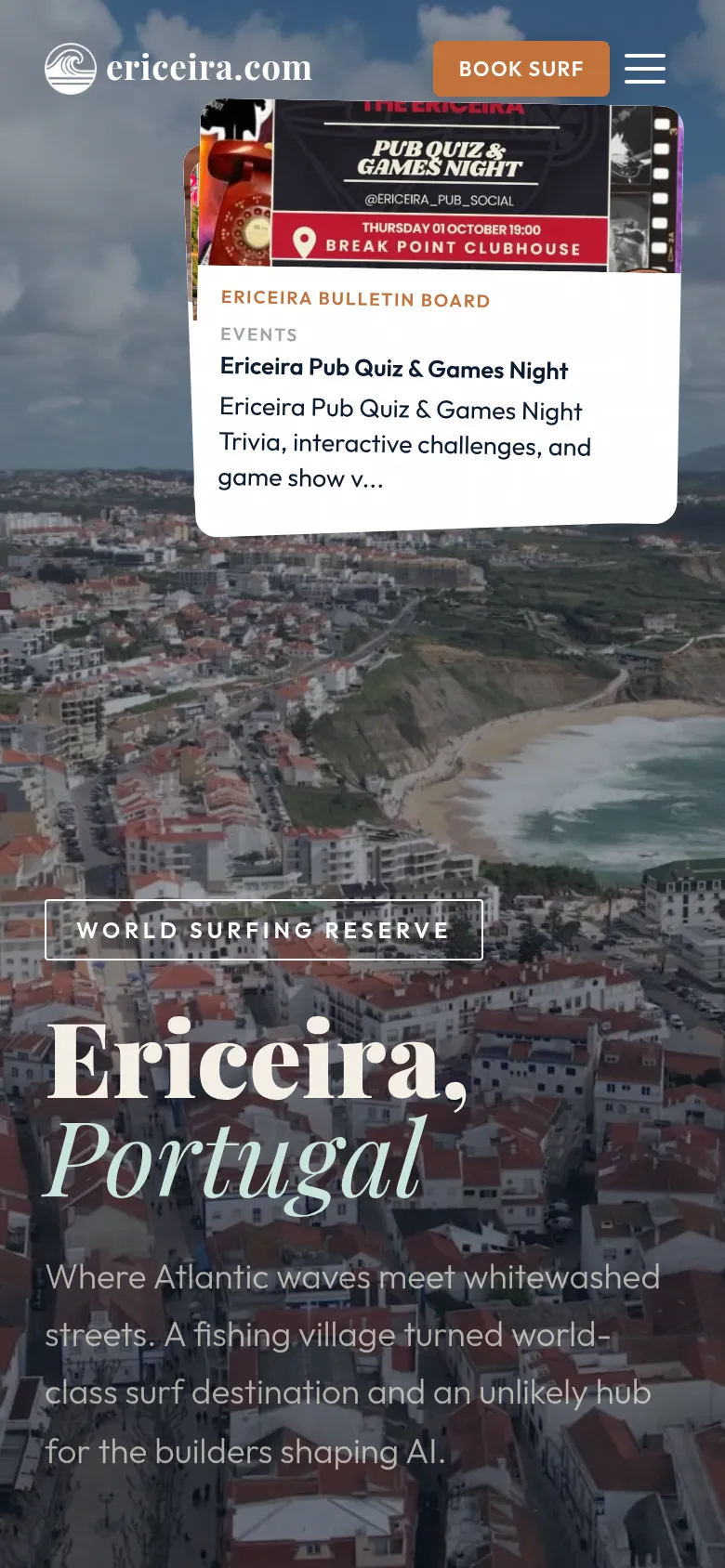 Mobile view of ericeira.com