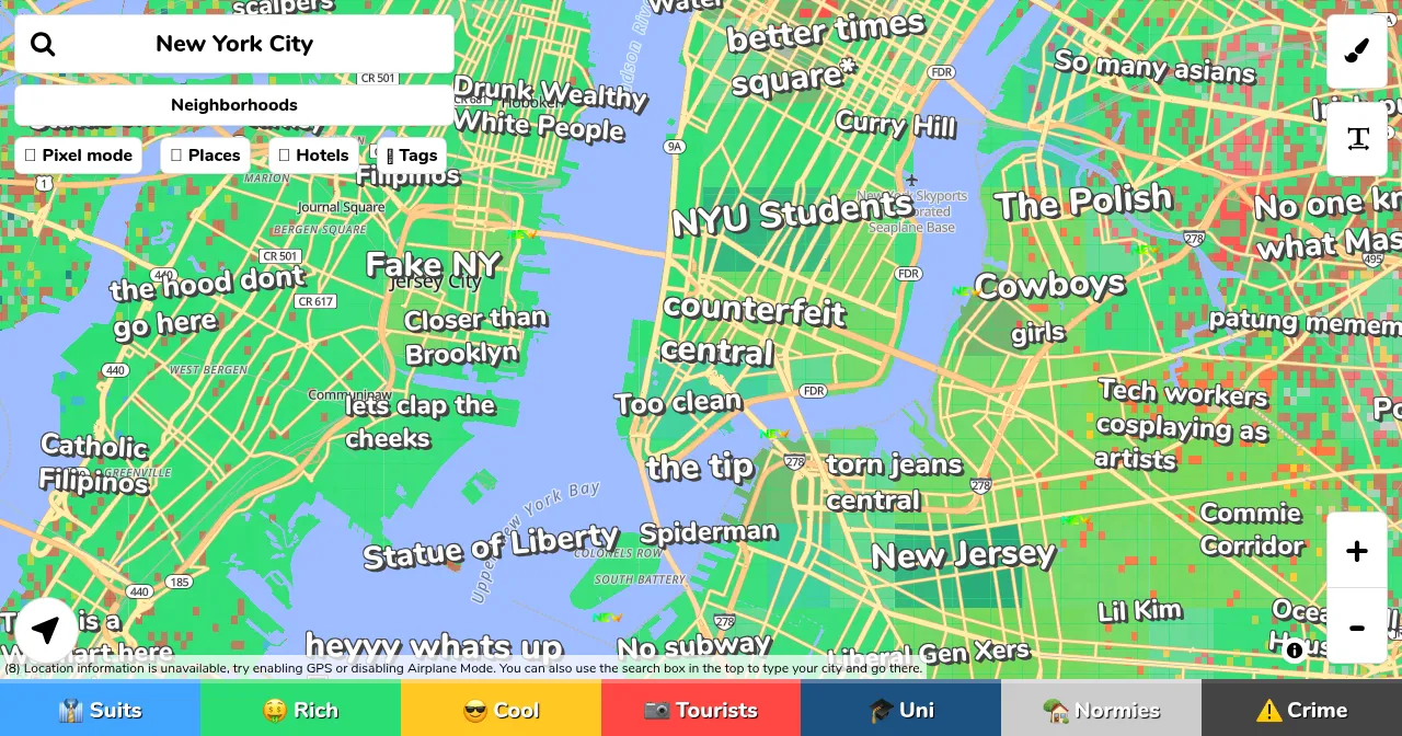 Desktop view of hoodmaps.com