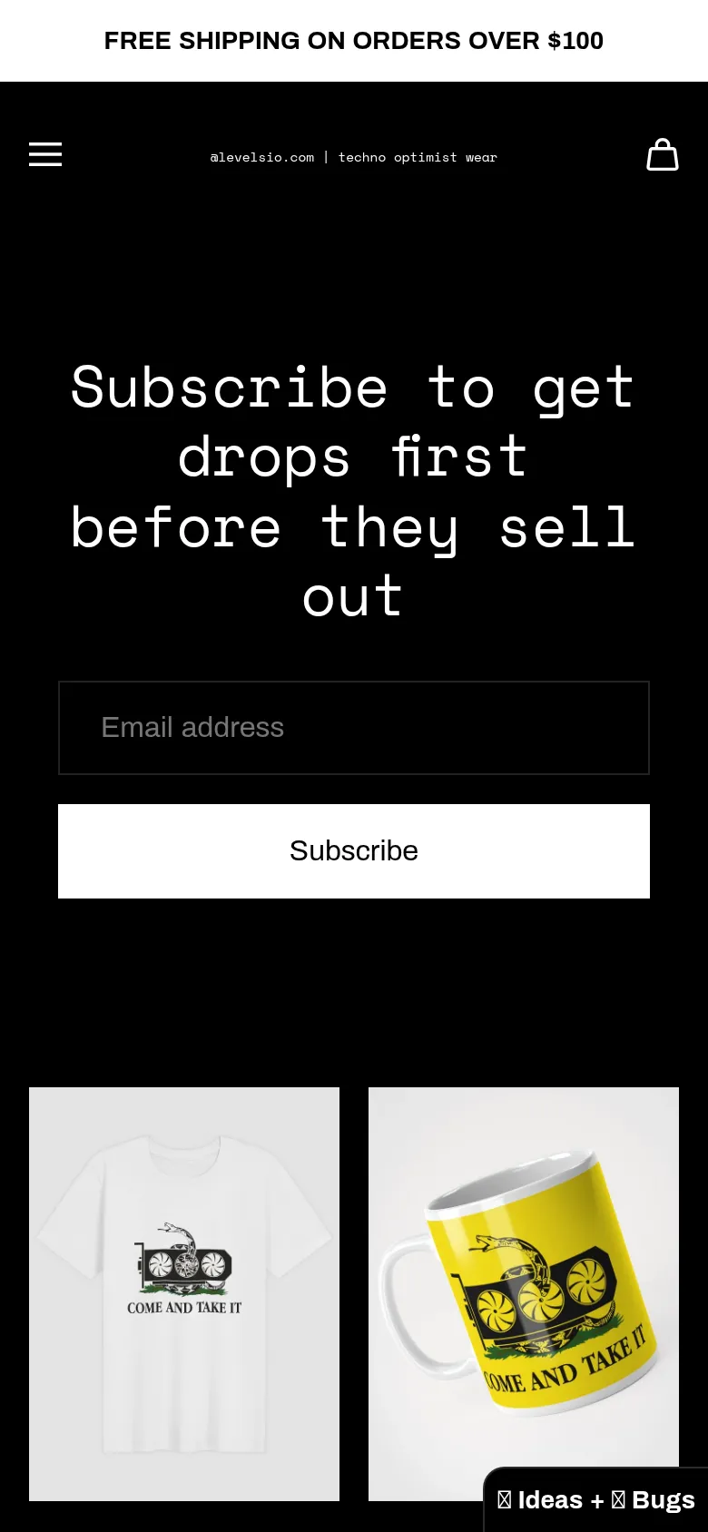 Mobile view of levelsio.com
