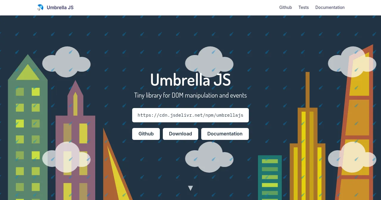Desktop view of umbrellajs.com