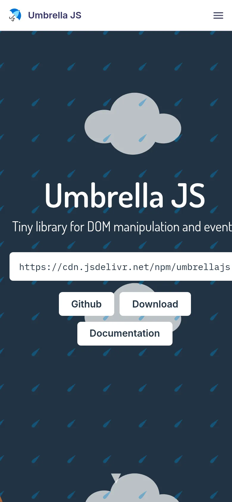 Mobile view of umbrellajs.com